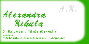 alexandra mikula business card